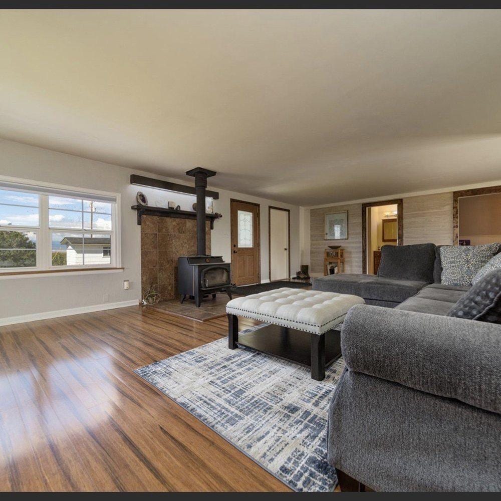 Open plan living room — residential clean