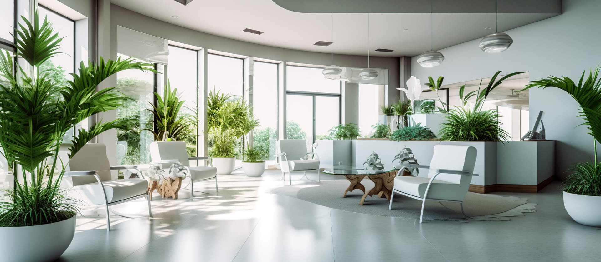 Office lobby — commercial clean